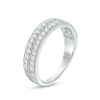 Thumbnail Image 3 of Previously Owned - 3/8 CT. T.W. Diamond Double Row Vintage-Style Band in 10K White Gold