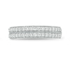 Thumbnail Image 4 of Previously Owned - 3/8 CT. T.W. Diamond Double Row Vintage-Style Band in 10K White Gold