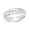 Thumbnail Image 1 of Previously Owned - 1/20 CT. T.W. Diamond Wedding Band in Sterling Silver