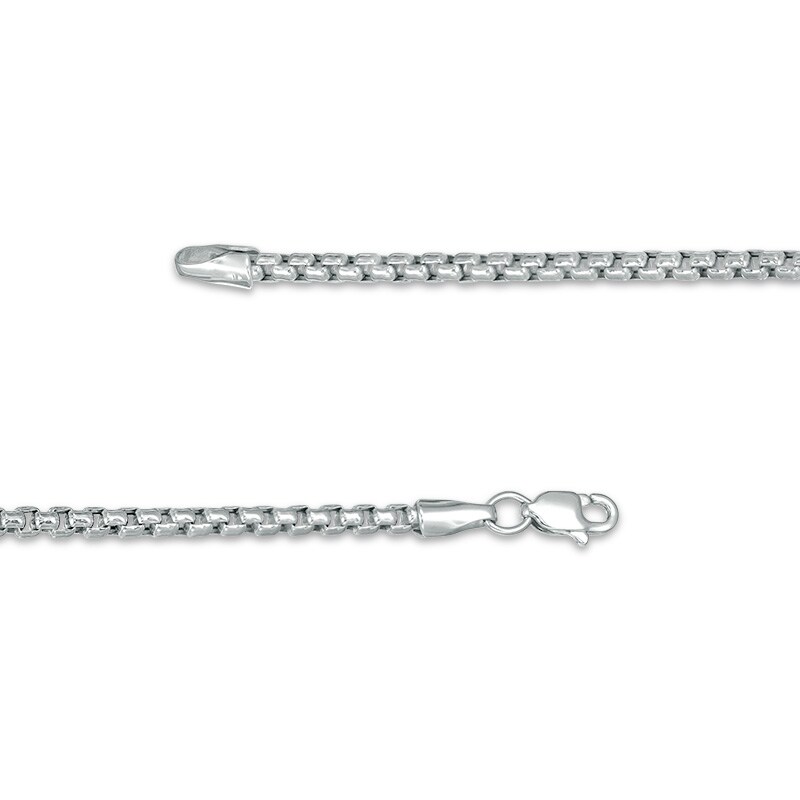 Previously Owned - Ladies' 2.25mm Round Box Chain Necklace in 14K White Gold - 20"