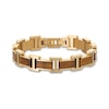 Thumbnail Image 2 of Previously Owned - Tiger's Eye Link Bracelet in Stainless Steel with Yellow IP - 8.5"