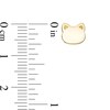 Thumbnail Image 3 of Previously Owned - Cat Face Silhouette Stud Earrings in 14K Gold