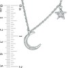 Thumbnail Image 3 of Previously Owned - 1/15 CT. T.W. Diamond Crescent Moon and Star Necklace in Sterling Silver