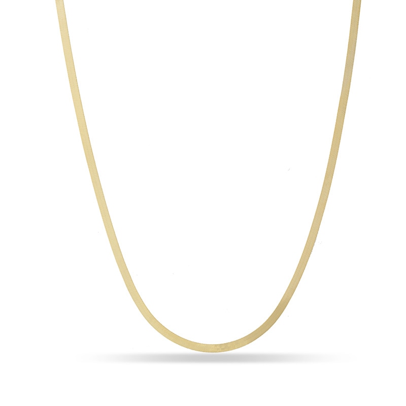 Previously Owned - Ladies' 2.7mm Herringbone Chain Necklace in 14K Gold - 16"