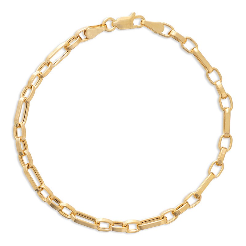 Previously Owned - Ladies' 4.25mm Oval Link Chain Bracelet in 14K Gold - 7.5"