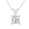 Thumbnail Image 1 of Previously Owned - 1/4 CT. Princess-Cut Diamond Solitaire Pendant in 14K White Gold