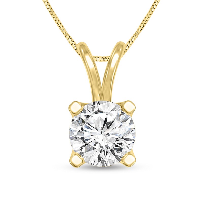 Main Image 1 of Previously Owned - 1/2 CT. Diamond Solitaire Pendant in 14K Gold