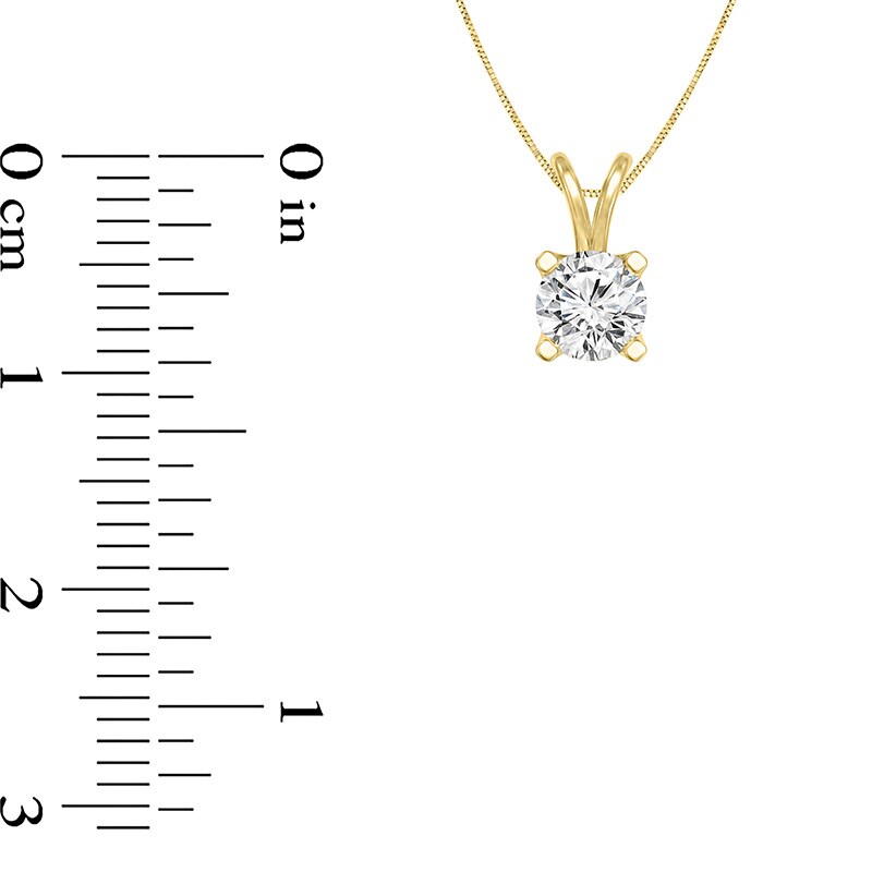 Main Image 2 of Previously Owned - 1/2 CT. Diamond Solitaire Pendant in 14K Gold