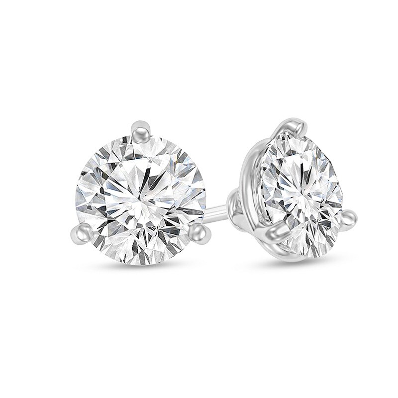 Previously Owned - 1/3 CT. T.W. Diamond Solitaire Stud Earrings in 14K White Gold (I/SI2)