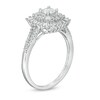 Thumbnail Image 3 of Previously Owned - 1 CT. T.W. Diamond Double Cushion Sunburst Frame Engagement Ring in 14K White Gold