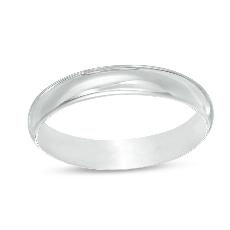 Main Image 1 of Previously Owned - 4.0mm Lightweight Comfort-Fit Wedding Band in 10K White Gold