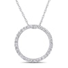 Thumbnail Image 0 of Previously Owned - 1/8 CT. T.W. Diamond Open Circle Pendant in 10K White Gold - 17"