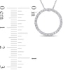 Thumbnail Image 2 of Previously Owned - 1/8 CT. T.W. Diamond Open Circle Pendant in 10K White Gold - 17"