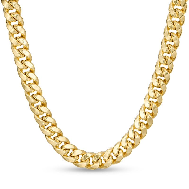 Main Image 1 of Previously Owned - Men's 10.7mm Cuban Curb Chain Necklace in 14K Gold - 26"