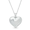 Thumbnail Image 1 of Previously Owned - Diamond Accent Double Heart Locket in Sterling Silver