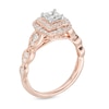 Thumbnail Image 3 of Previously Owned - 7/8 CT. T.W. Princess-Cut Diamond Frame Art Deco Vintage-Style Engagement Ring in 10K Rose Gold