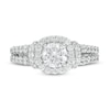 Thumbnail Image 3 of Previously Owned - 1-1/2 CT. T.W. Diamond Cushion Frame Collar Engagement Ring in 14K White Gold