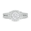 Thumbnail Image 4 of Previously Owned - 1-1/2 CT. T.W. Diamond Cushion Frame Collar Engagement Ring in 14K White Gold
