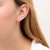 Thumbnail Image 2 of Previously Owned - 1/10 CT. T.W. Diamond "X" Stud Earrings in 10K White Gold