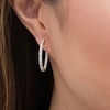 Thumbnail Image 2 of Previously Owned - 1-1/2 CT. T.W. Diamond Inside-Out Hoop Earrings in 14K Gold