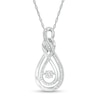 Thumbnail Image 1 of Previously Owned - 1/20 CT. T.W. Double Infinity Loop Pendant in Sterling Silver