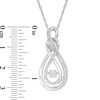 Thumbnail Image 3 of Previously Owned - 1/20 CT. T.W. Double Infinity Loop Pendant in Sterling Silver