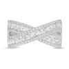 Thumbnail Image 4 of Previously Owned - 1-1/2 CT. T.W. Diamond Multi-Row Crossover Band in 10K White Gold