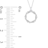 Thumbnail Image 3 of Previously Owned - 1/5 CT. T.W. Baguette and Round Diamond Circle Pendant in 10K White Gold