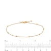 Thumbnail Image 2 of Previously Owned - 2.0mm Diamond-Cut Bead Station Bracelet in 14K Gold - 7.5"