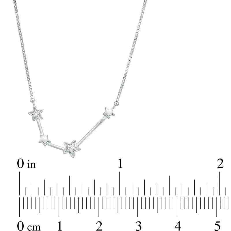 Main Image 3 of Previously Owned - Diamond Accent Aquarius Constellation Necklace in Sterling Silver