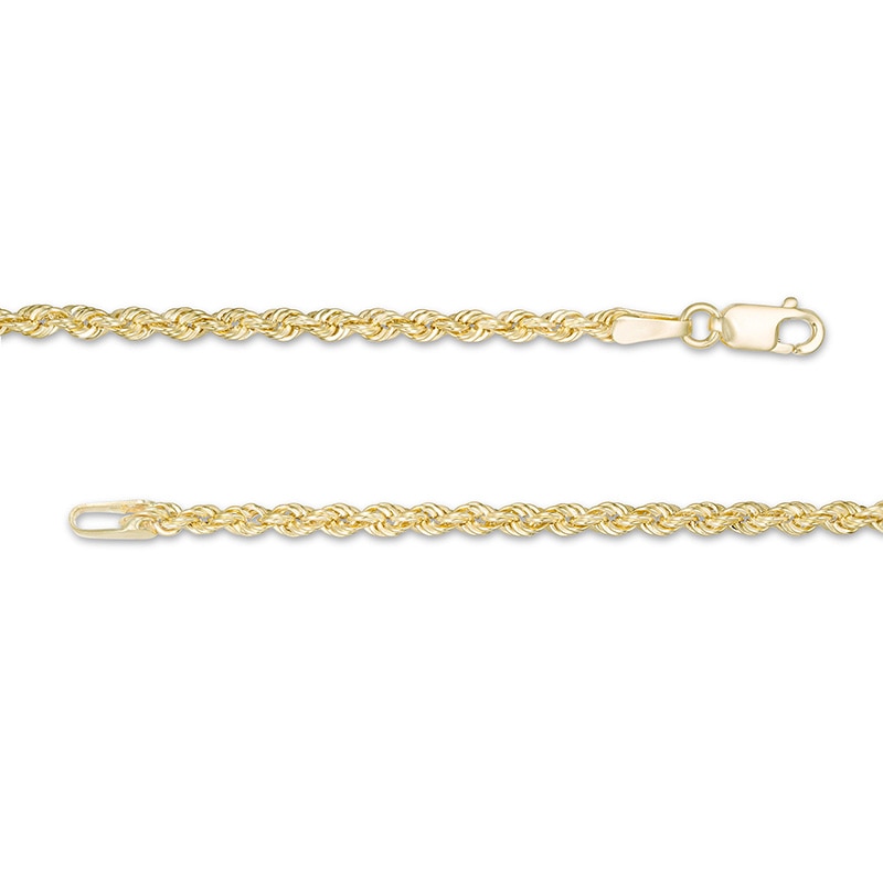 Main Image 3 of Previously Owned - 2.3mm Rope Chain Necklace in Hollow 14K Gold - 22"