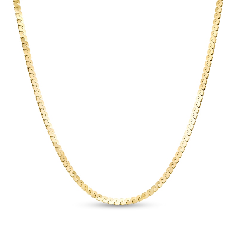 Main Image 1 of Previously Owned - 2.07mm Serpentine Chain Necklace in Solid 14K Gold - 20"