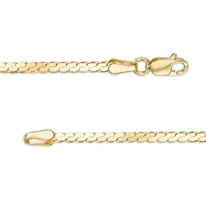 Main Image 3 of Previously Owned - 2.07mm Serpentine Chain Necklace in Solid 14K Gold - 20"