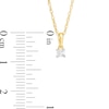Thumbnail Image 3 of Previously Owned - 1/10 CT. Princess-Cut Diamond Solitaire Pendant in 10K Gold