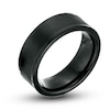 Thumbnail Image 2 of Previously Owned - 8.0mm Brushed Inlay Wedding Band in Tungsten with Black IP