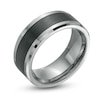Thumbnail Image 2 of Previously Owned - 9.0mm Wedding Band in Tungsten with Brushed Black Ceramic Inlay