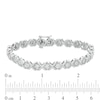 Thumbnail Image 3 of Previously Owned - 1/10 CT. T.W. Diamond "XO" Bracelet in Sterling Silver - 7.25"