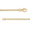 Thumbnail Image 2 of Previously Owned - Lab-Created White Sapphire Hearts Station Anklet in Sterling Silver with 18K Gold Plate - 9.0"