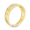 Thumbnail Image 3 of Previously Owned - 1/15 CT. T.W. Diamond Slant Wedding Band in 10K Gold