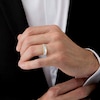 Thumbnail Image 2 of Previously Owned - 6.0mm Comfort-Fit Slant Diamond-Cut Wedding Band in 14K Two-Tone Gold