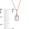 Thumbnail Image 2 of Previously Owned - 1/2 CT. T.W. Emerald-Cut Diamond Frame Pendant in 14K Rose Gold