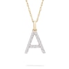 Thumbnail Image 1 of Previously Owned - 1/10 CT. T.W. Diamond "A" Initial Pendant in 10K Gold