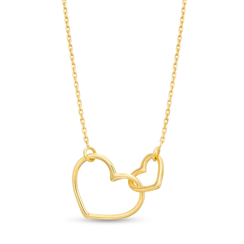 Previously Owned - Interlocking Hearts Necklace in 14K Gold