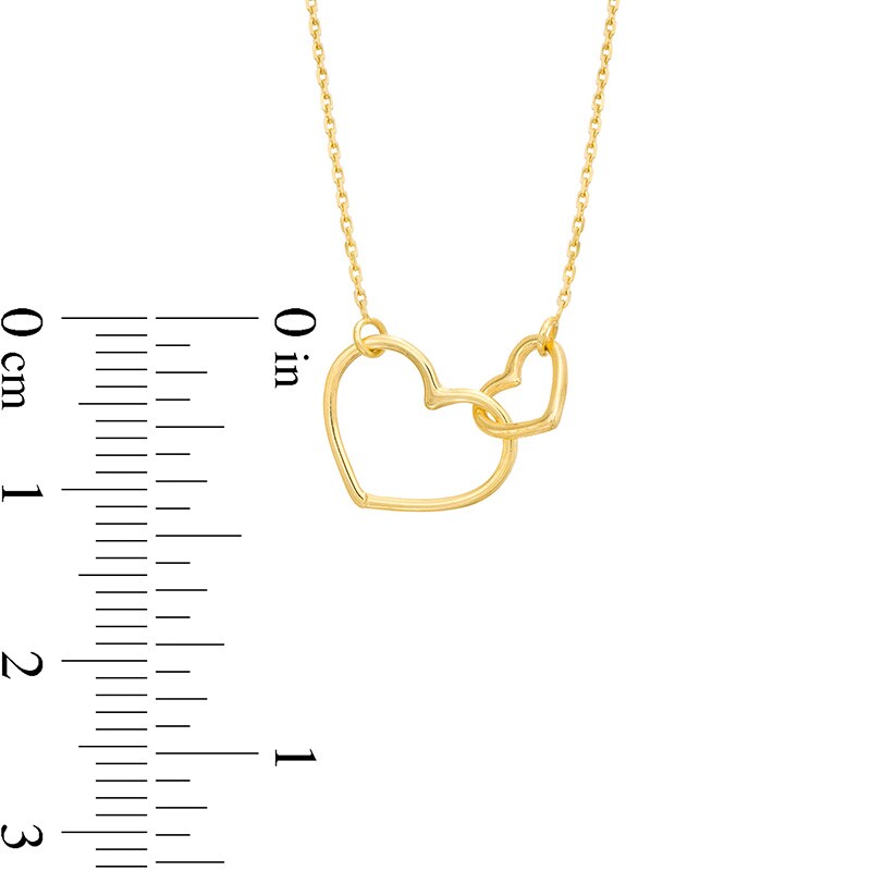 Previously Owned - Interlocking Hearts Necklace in 14K Gold