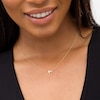 Thumbnail Image 2 of Previously Owned - Sideways Mini Cross Necklace in 14K Gold