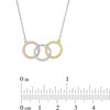 Thumbnail Image 2 of Previously Owned - 1/3 CT. T.W. Diamond Interwoven Circle Trio Necklace in 10K Tri-Tone Gold
