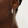 Thumbnail Image 2 of Previously Owned - 1 CT. T.W. Diamond Triple Row Hoop Earrings in 10K Gold