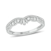 Thumbnail Image 1 of Previously Owned - 1/4 CT. T.W. Baguette and Round Diamond Vintage-Style Contour Wedding Band in 10K White Gold