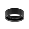 Thumbnail Image 1 of Previously Owned - Men's 8.0mm Brushed Inlay Comfort-Fit Engravable Wedding Band in Tungsten with Black IP (1 Line)