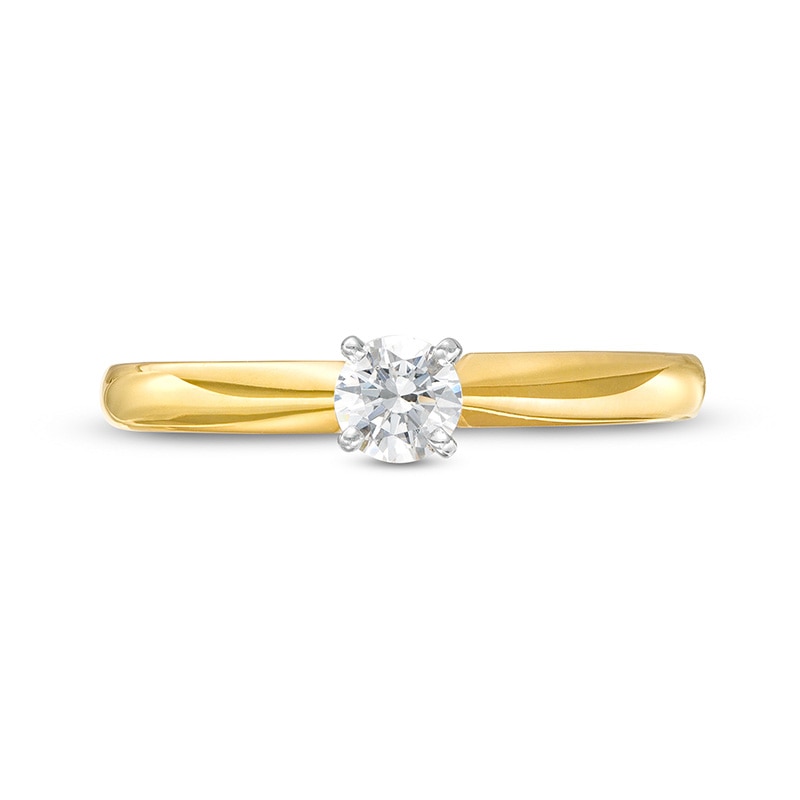 Main Image 4 of Previously Owned - 1/4 CT. Diamond Solitaire Engagement Ring in 14K Gold (I/I2)